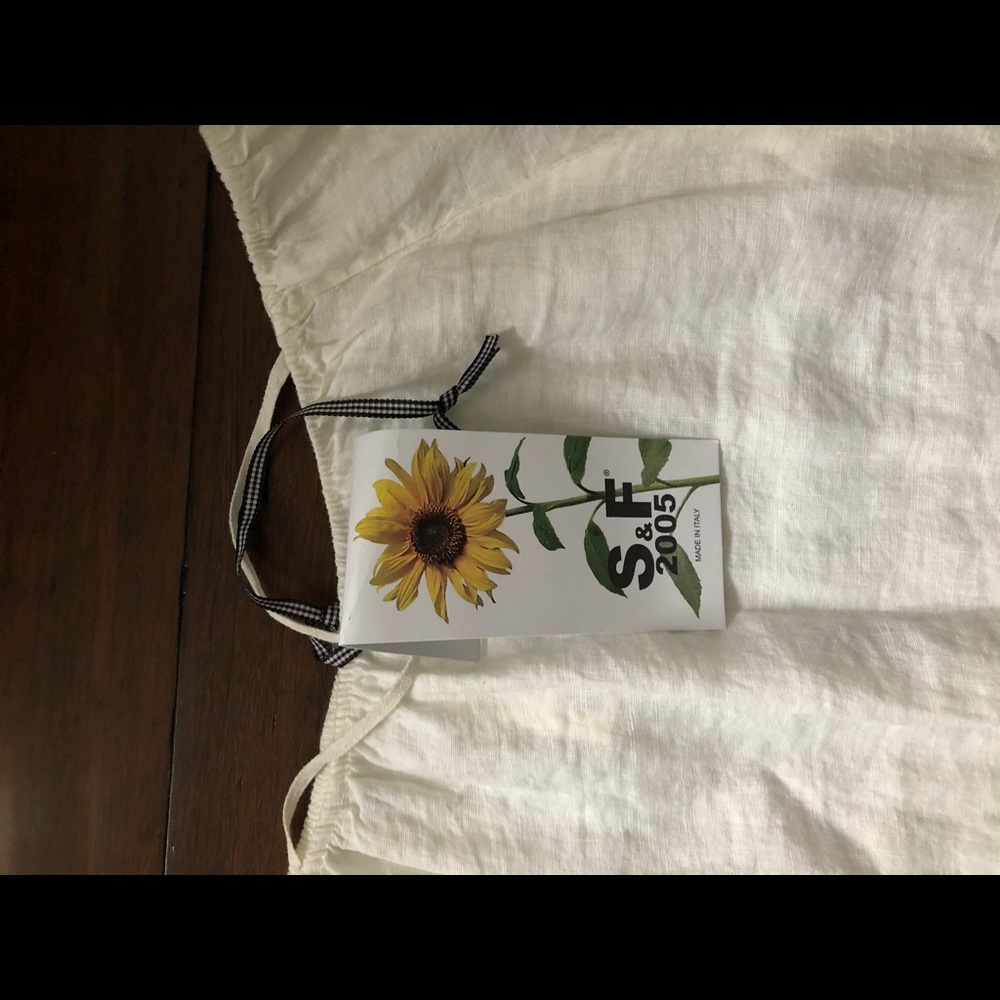 Off the shoulder linen dress